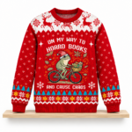 On My Way To Hoard Books And Cause Chaos Christmas 2026 Ugly Sweater