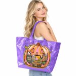Preppy Jack O Lantern Halloween Pumpkin 2026 Tote Bag