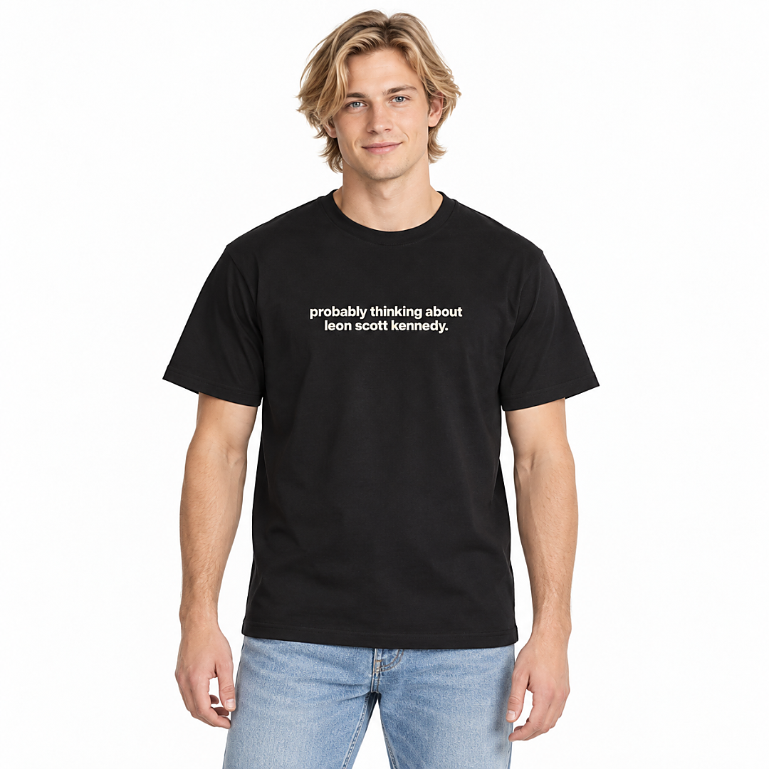 Probably Thinking About Leon Scott Kennedy Shirt Probably Thinking About Leon Scott Kennedy Shirt