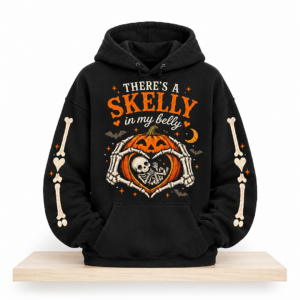 There's A Skelly In My Belly Halloween 2026 Hoodie 2