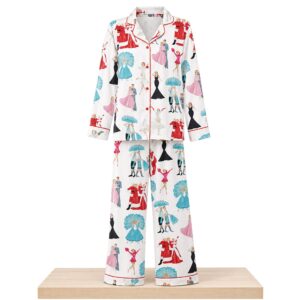 2026 White Christmas Satin Pajama Set 2