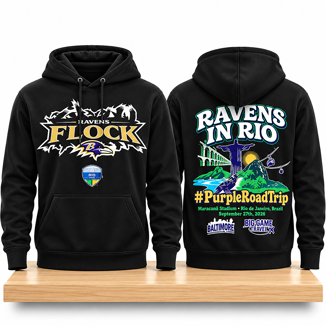 Ravens Rio De Janeiro Game 2026 Hoodie 1 Ravens Rio De Janeiro Game 2026 Hoodie 2