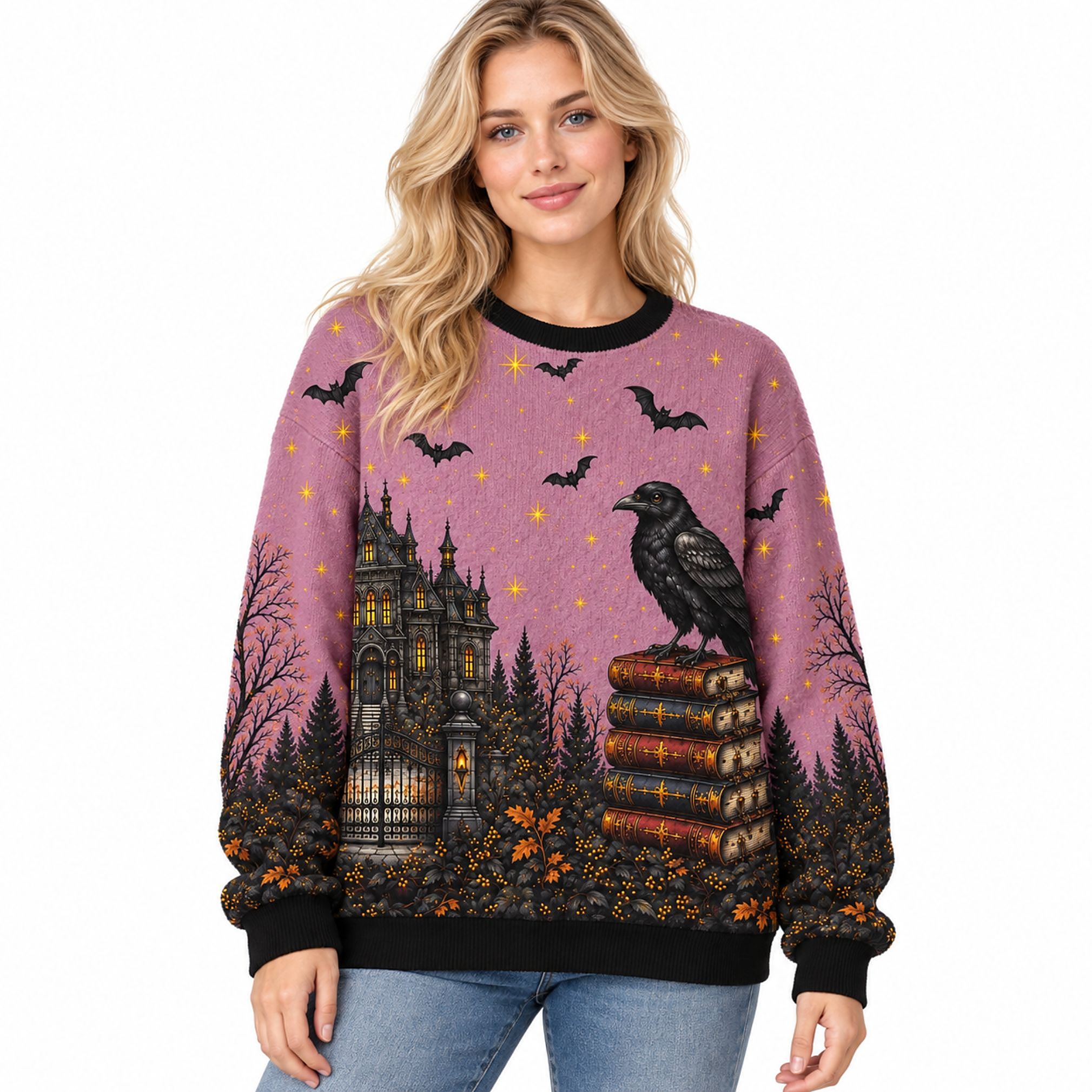 Reading Crow Halloween 2026 Ugly Sweater Reading Crow Halloween 2026 Ugly Sweater
