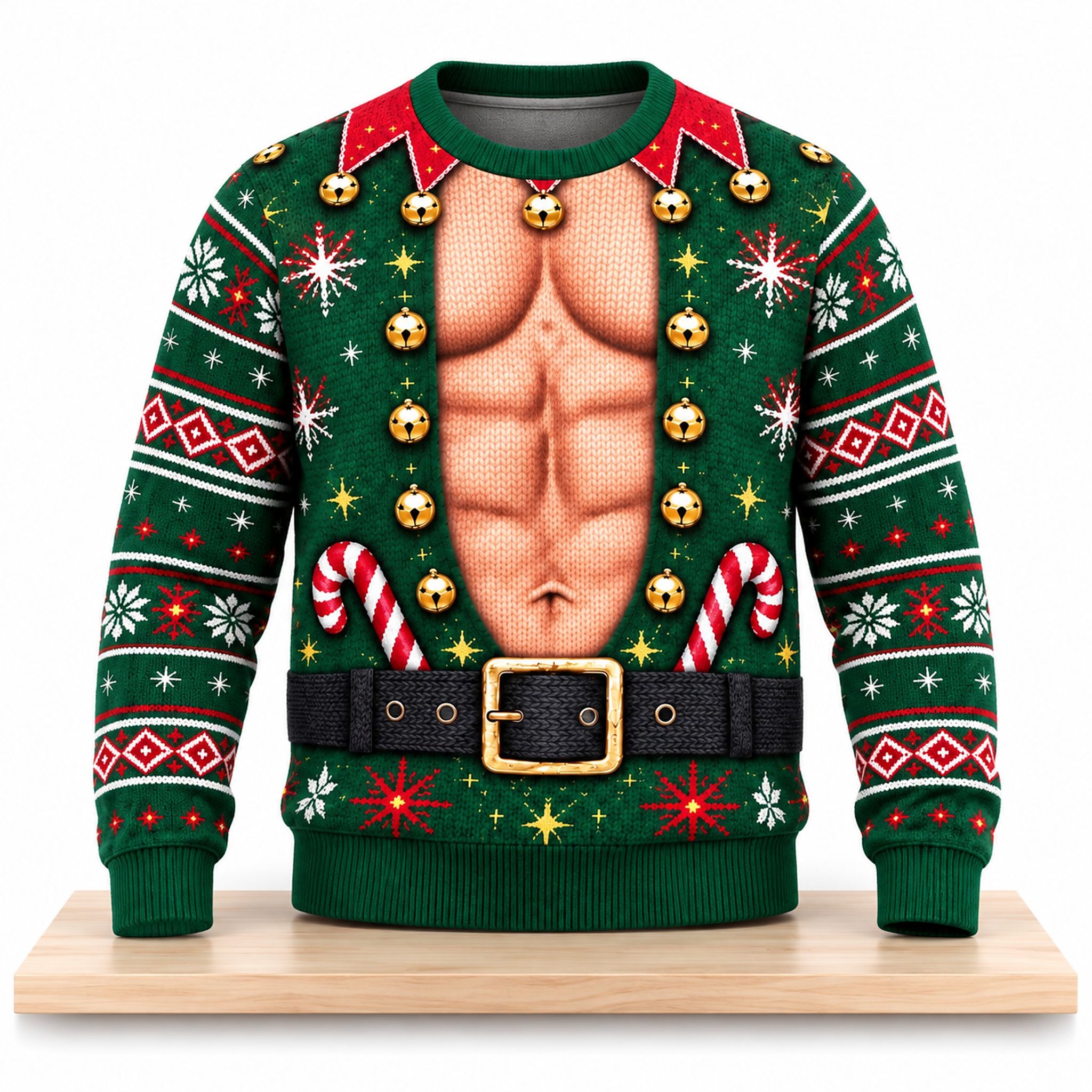 The Elf With The Sweet Abs Christmas 2026 Ugly Sweater 1 The Elf With The Sweet Abs Christmas 2026 Ugly Sweater 2