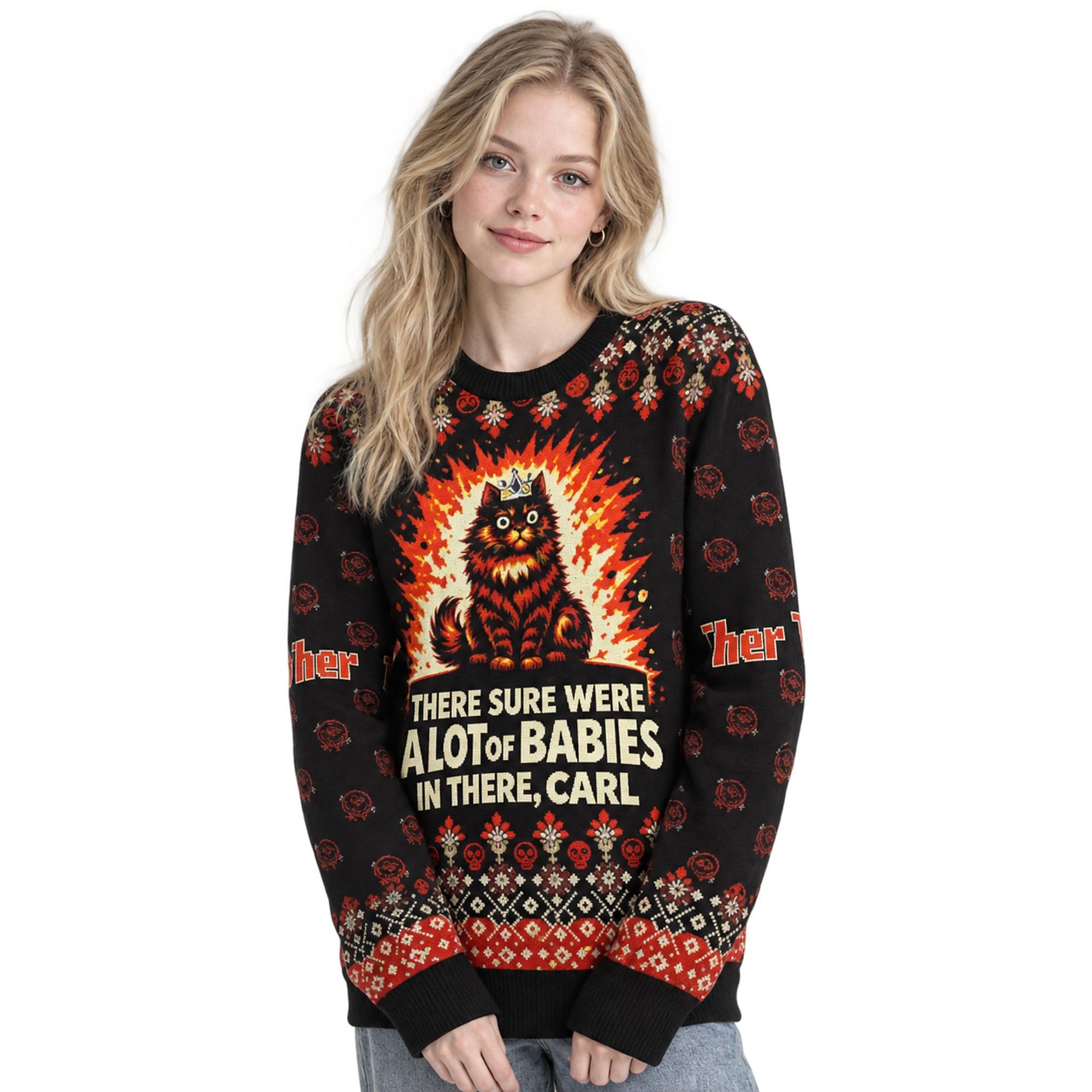 There Sure Were A Lot Of Babies In There Carl Christmas 2026 Ugly Sweater 2 There Sure Were A Lot Of Babies In There Carl Christmas 2026 Ugly Sweater 2