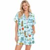 Travel Planner Satin Pajama Set