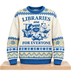 Libraries Are For Everyone Reading Animals Christmas 2026 Ugly Sweater 2