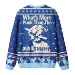 What's More Punk Than The Public Library Cat Christmas 2026 Ugly Sweater