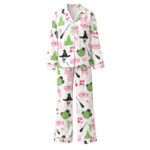 Wicked Pink And Green Satin Pajama Set