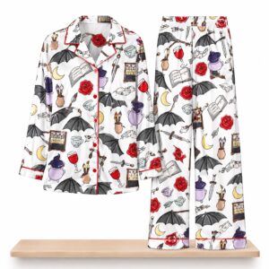 2026 Halloween Acotar Satin Pajama Set 2
