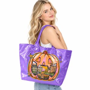 Preppy Jack O Lantern Halloween Pumpkin 2026 Tote Bag 2