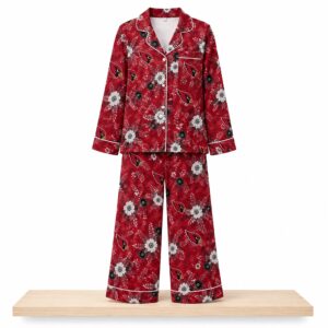 Arizona Cardinals Floral Team Pride Pajamas Set 1