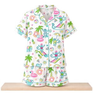 Pool Party Monkey Satin Pajama Set 2