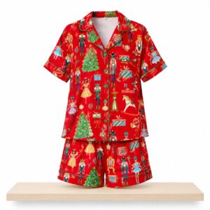 2026 Christmas Nutcracker Satin Pajama Set 2