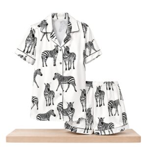 Zebra Satin Pajama Set