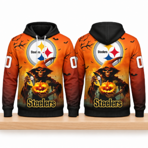 Pittsburgh Steelers Grim Reaper Pumpkin Halloween 2026 Hoodie 2