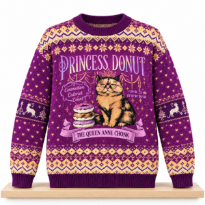 Princess Donut The Queen Anne Chonk Christmas 2026 Ugly Sweater 2