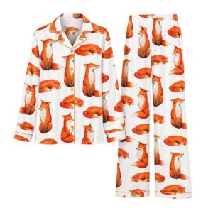 2026 Fall Fox Satin Pajama Set 2