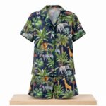 2026 Safari Animal Satin Pajama Set