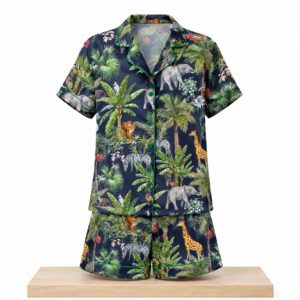 Safari Animal Satin Pajama Set 2
