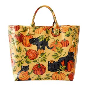 Black Cat Pumpkin Prowl Tote Bag 2