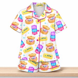 Cute Squishy Silky Satin Pajama Set 2