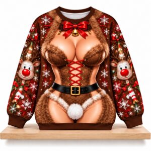 Sexy Reindeer Lingerie Christmas 2026 Ugly Sweater 2