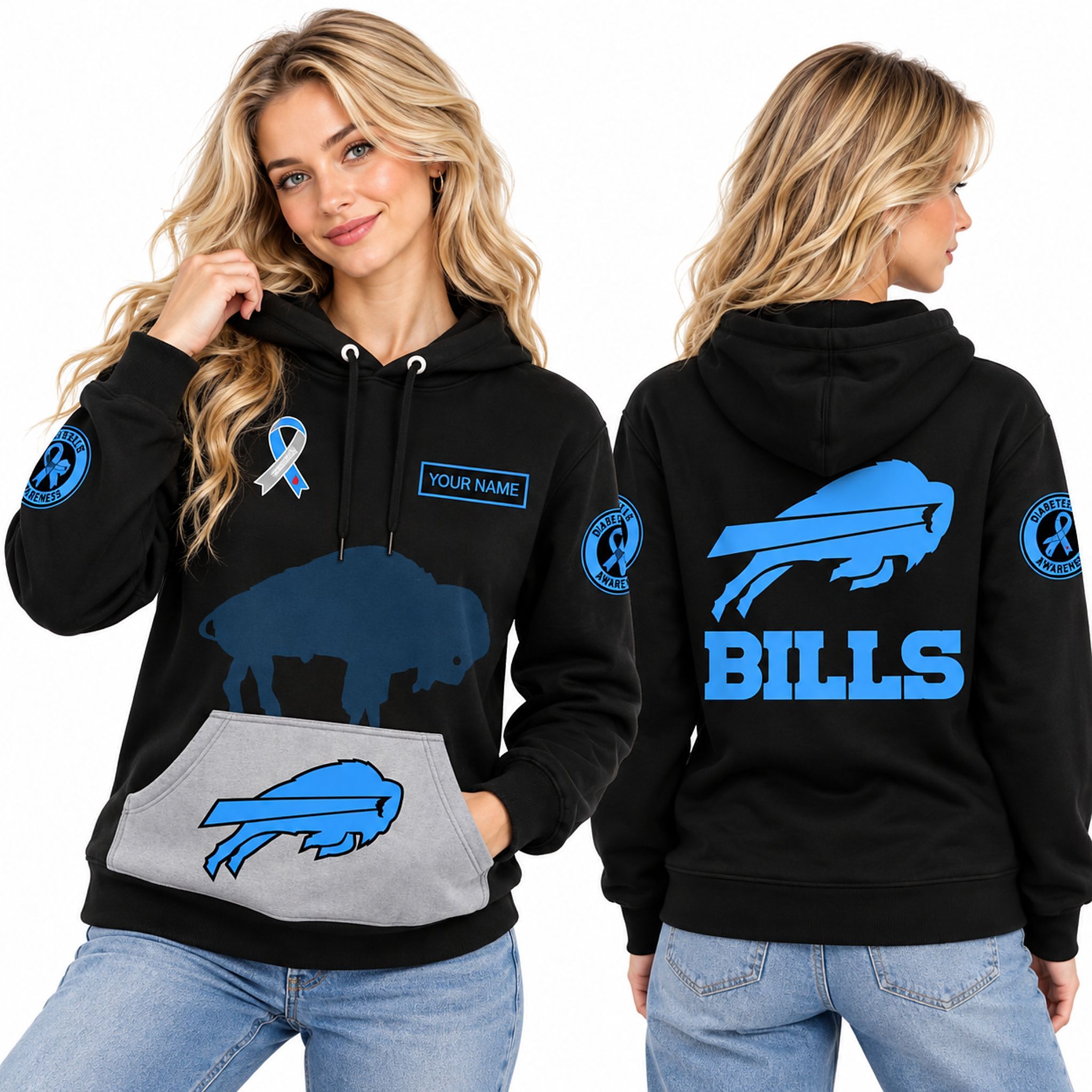 Bills National Diabetes Awareness Month 2026 Hoodie Bills National Diabetes Awareness Month 2026 Hoodie
