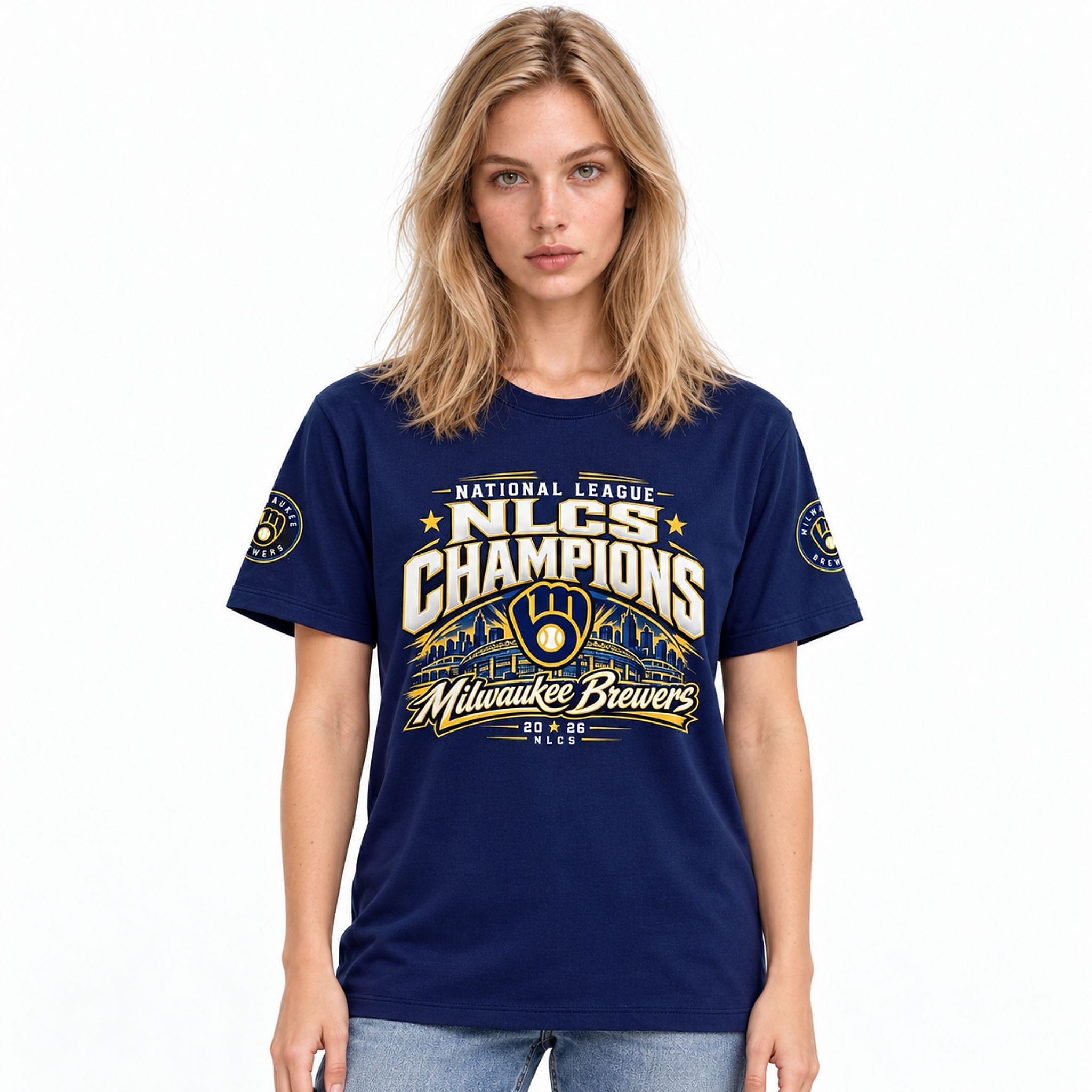 Brewers 2026 NLCS World Series Champions Trophy Stadium Shirt Brewers 2026 NLCS World Series Champions Trophy Stadium Shirt