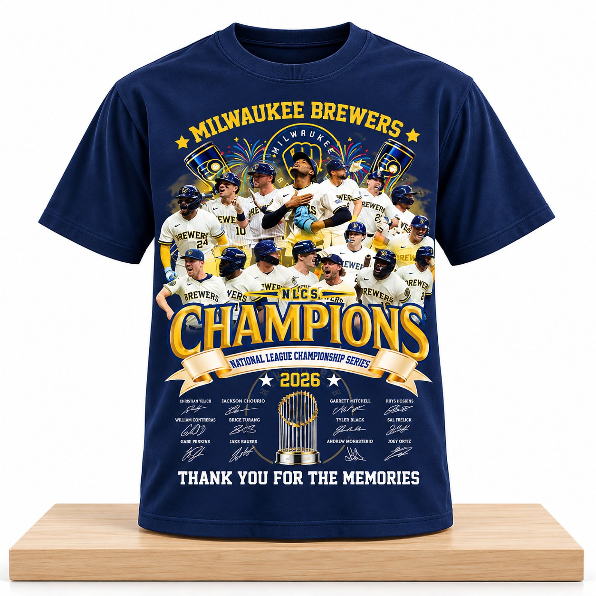 Brewers 2026 National League Champions Thank You for the Memories Shirt 1 Brewers 2026 National League Champions Thank You for the Memories Shirt 2