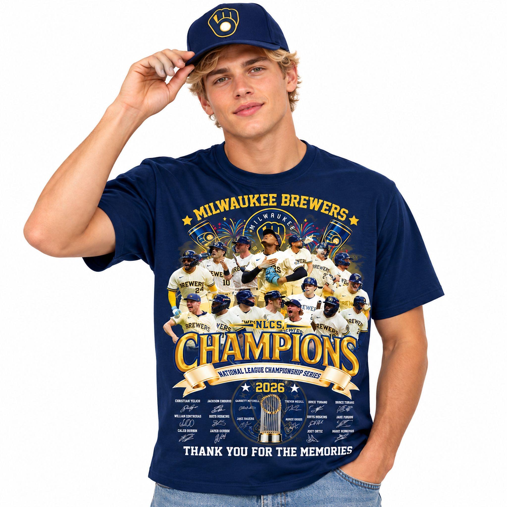 Brewers 2026 National League Champions Thank You for the Memories Shirt Brewers 2026 National League Champions Thank You for the Memories Shirt