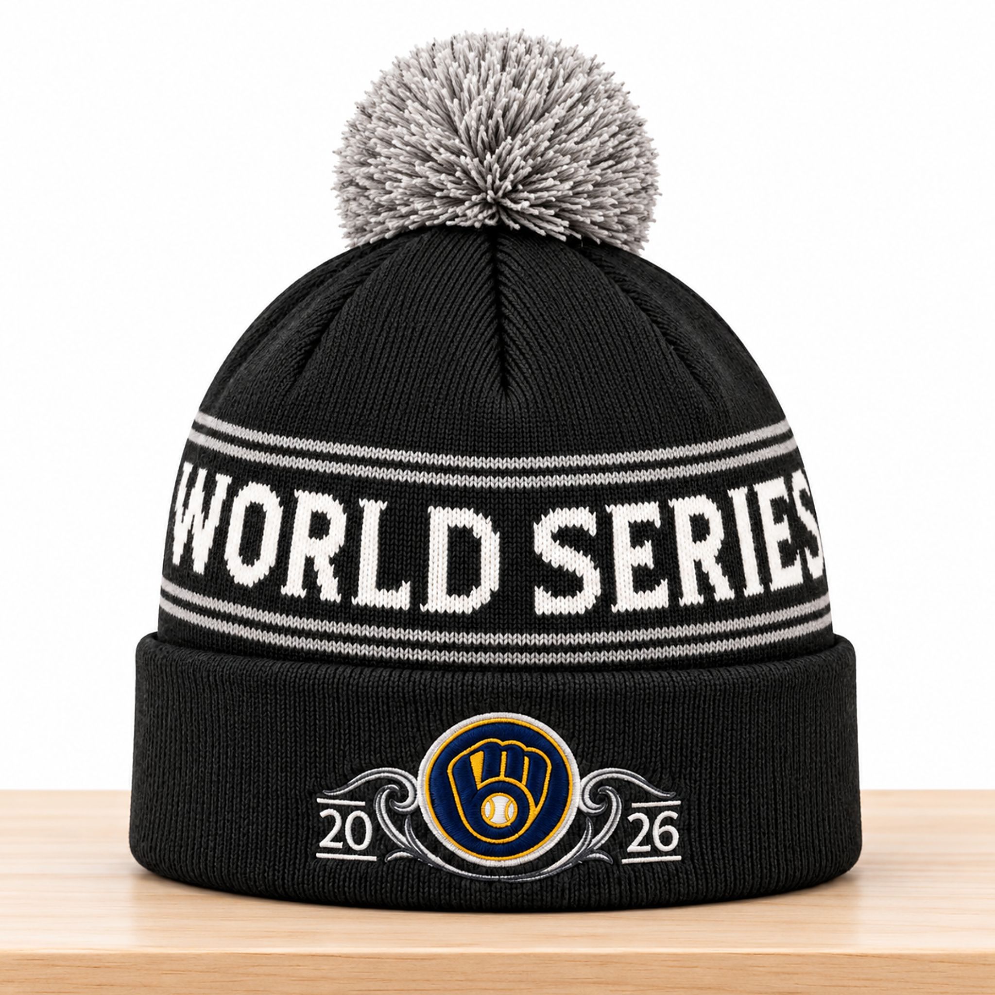 Brewers 2026 World Series Beanie Hat 1 Brewers 2026 World Series Beanie Hat 2