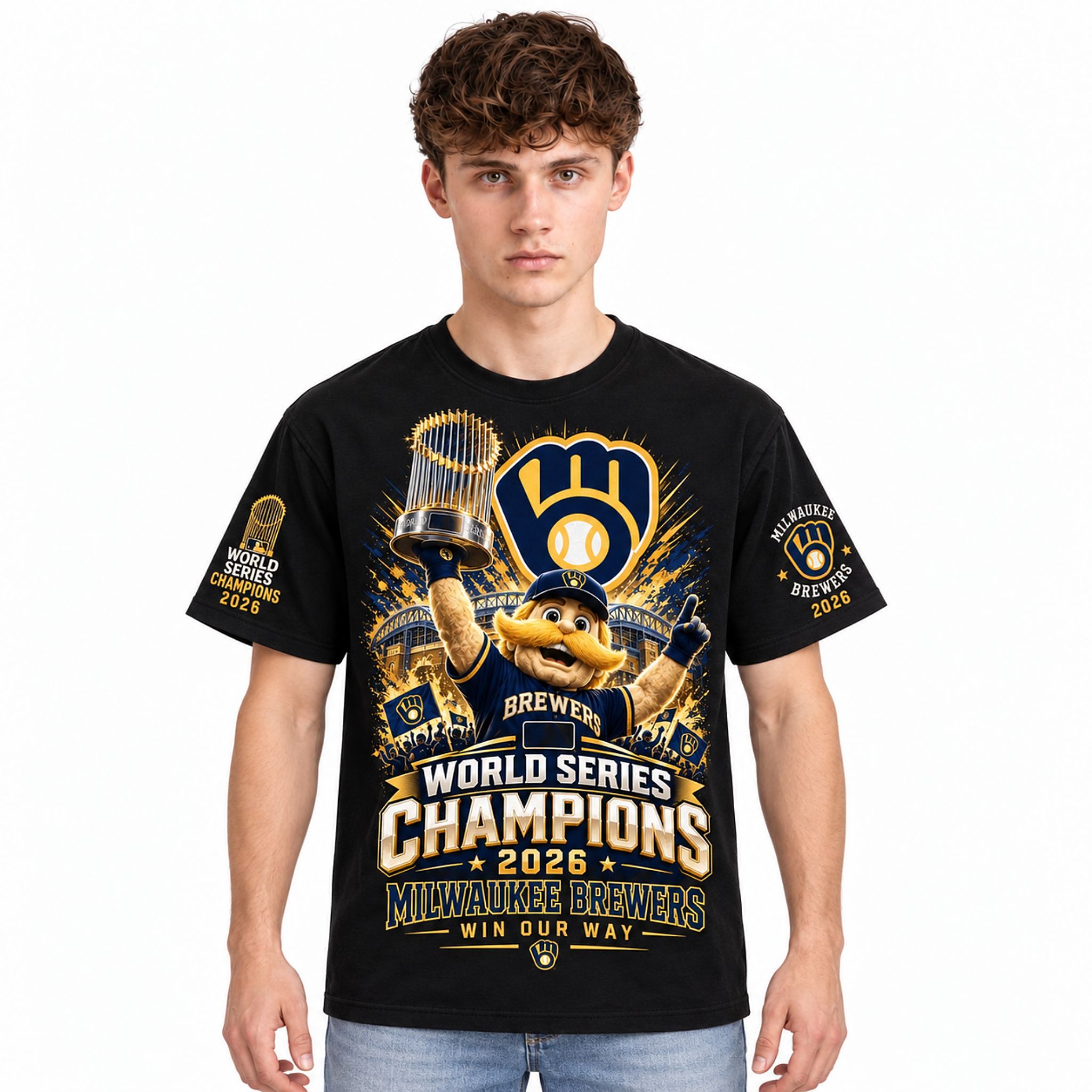 Brewers 2026 World Series Champions Mascot Win Our Way Shirt Brewers 2026 World Series Champions Mascot Win Our Way Shirt