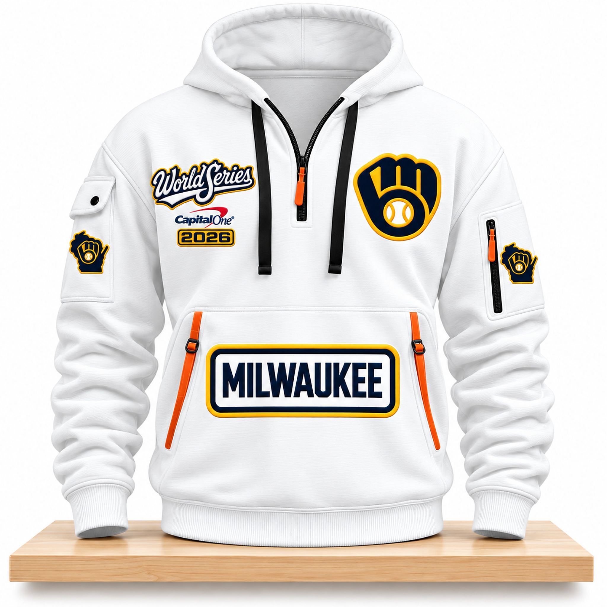 Brewers 2026 World Series Champions Quarter Zip Hoodie 1 Brewers 2026 World Series Champions Quarter Zip Hoodie 2