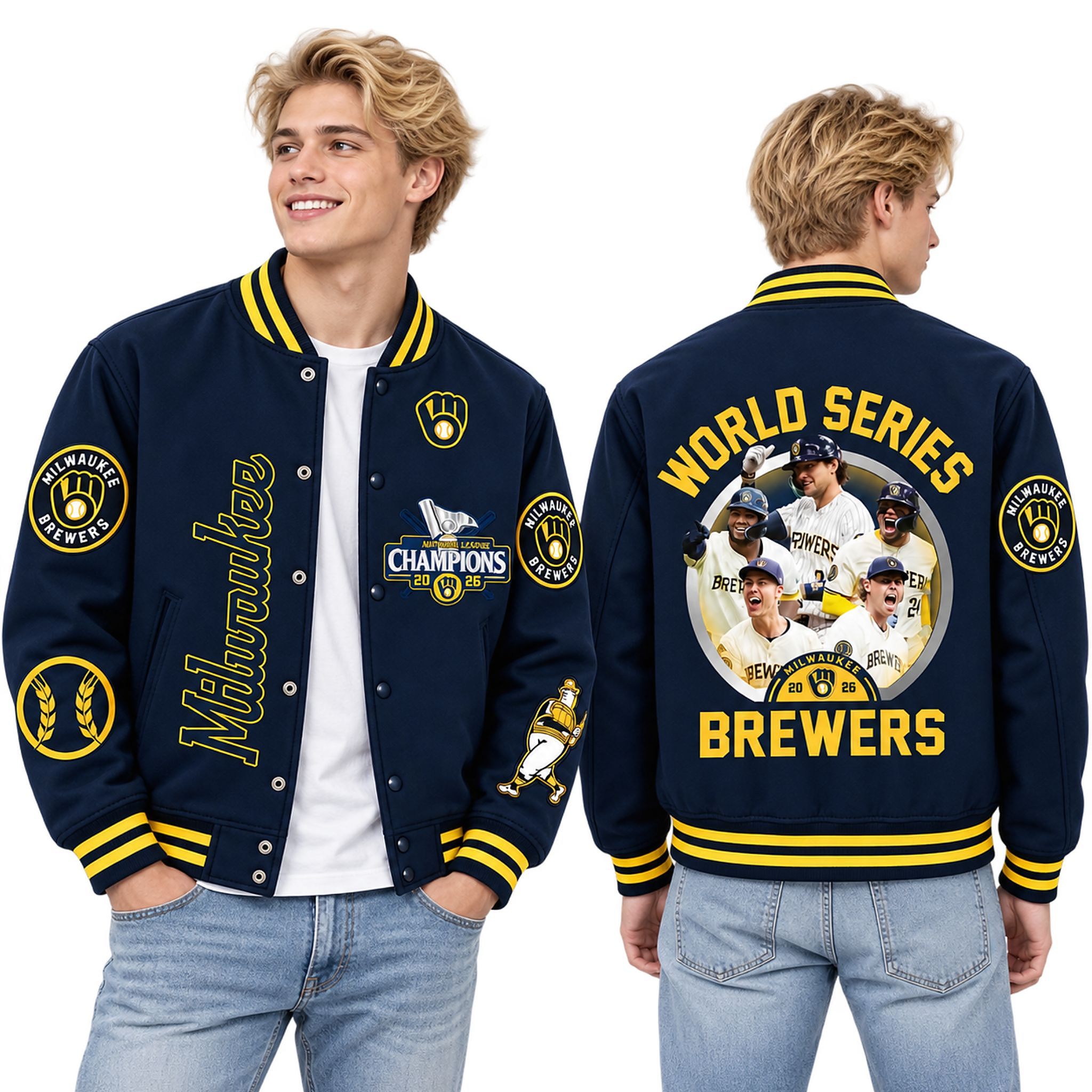 Brewers 2026 World Series Champions Varsity Jacket Brewers 2026 World Series Champions Varsity Jacket