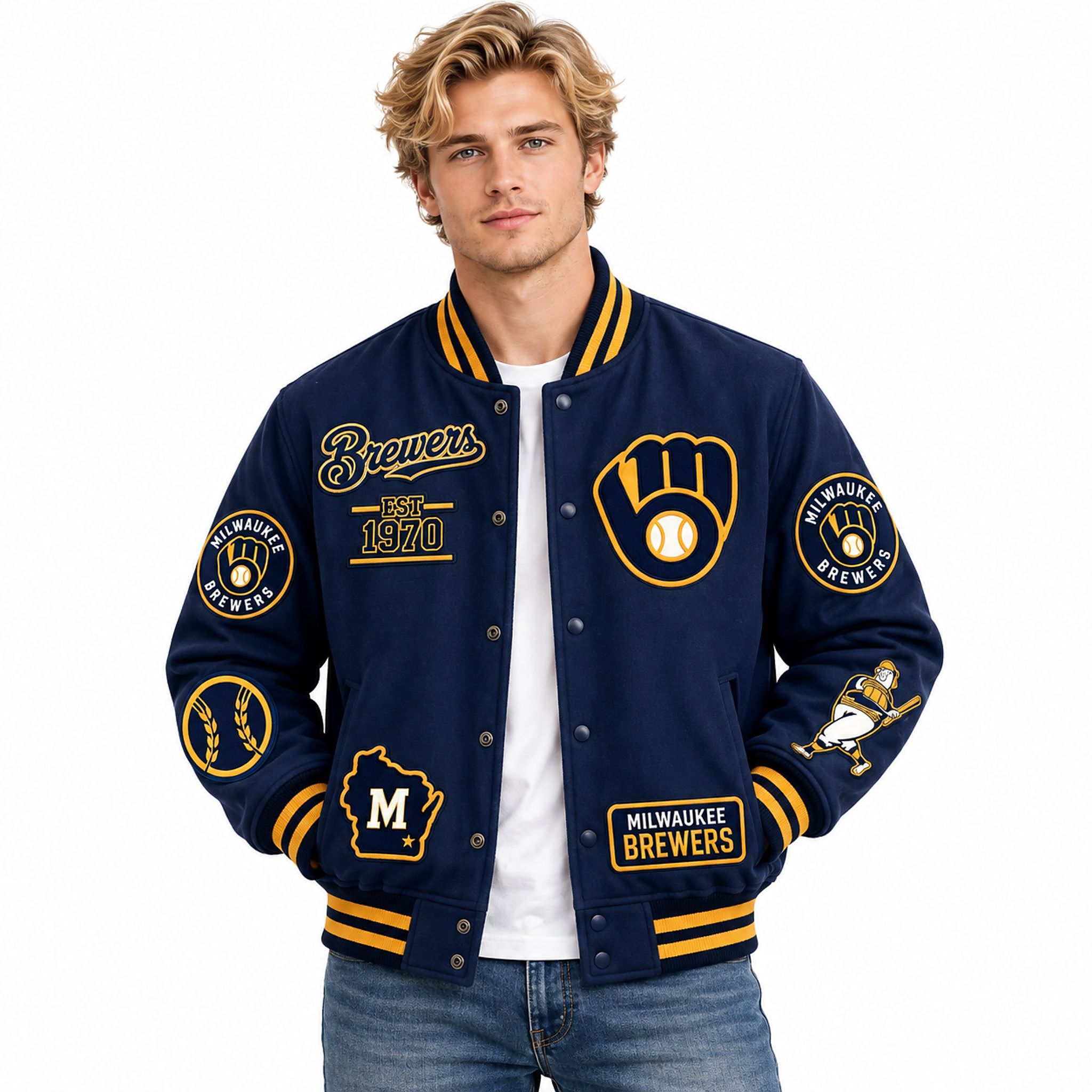 Brewers 2026 World Series Est 1970 Varsity Jacket Brewers 2026 World Series Est 1970 Varsity Jacket