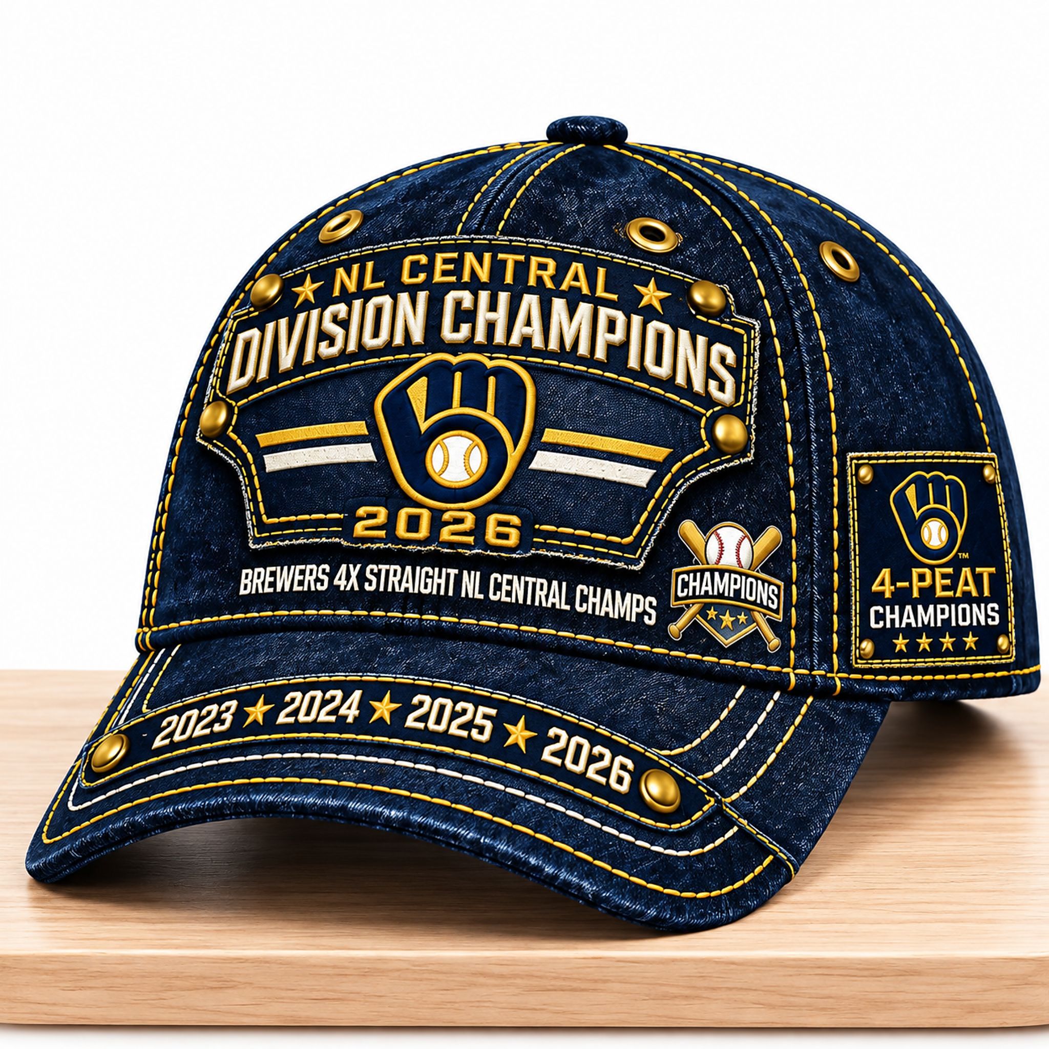 Brewers NL Central Division Champions 4Peat 2026 Hat 1 Brewers NL Central Division Champions 4Peat 2026 Hat 2