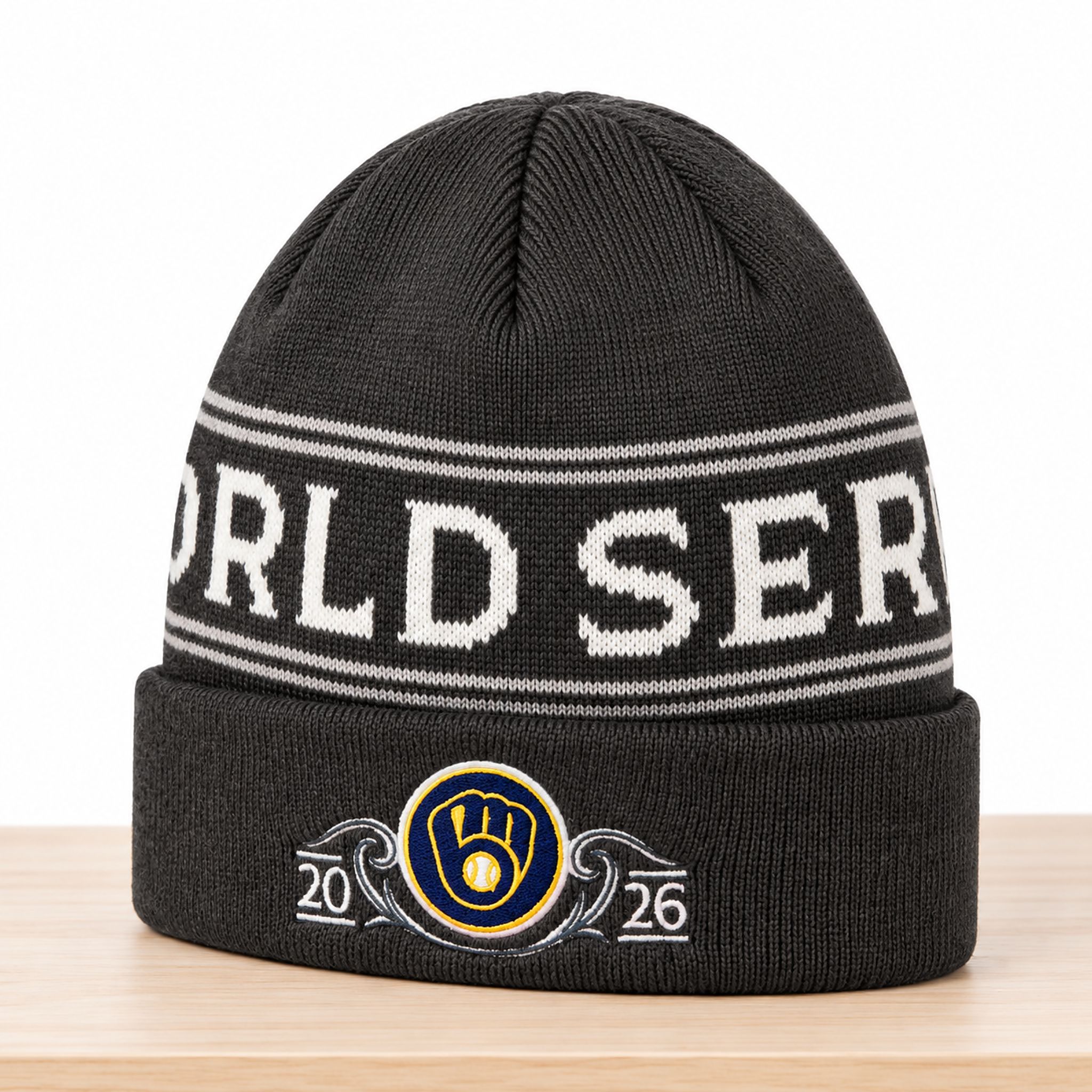 Brewers NLCS World Series Locker Room 2026 Beanie Hat 2 Brewers NLCS World Series Locker Room 2026 Beanie Hat 2