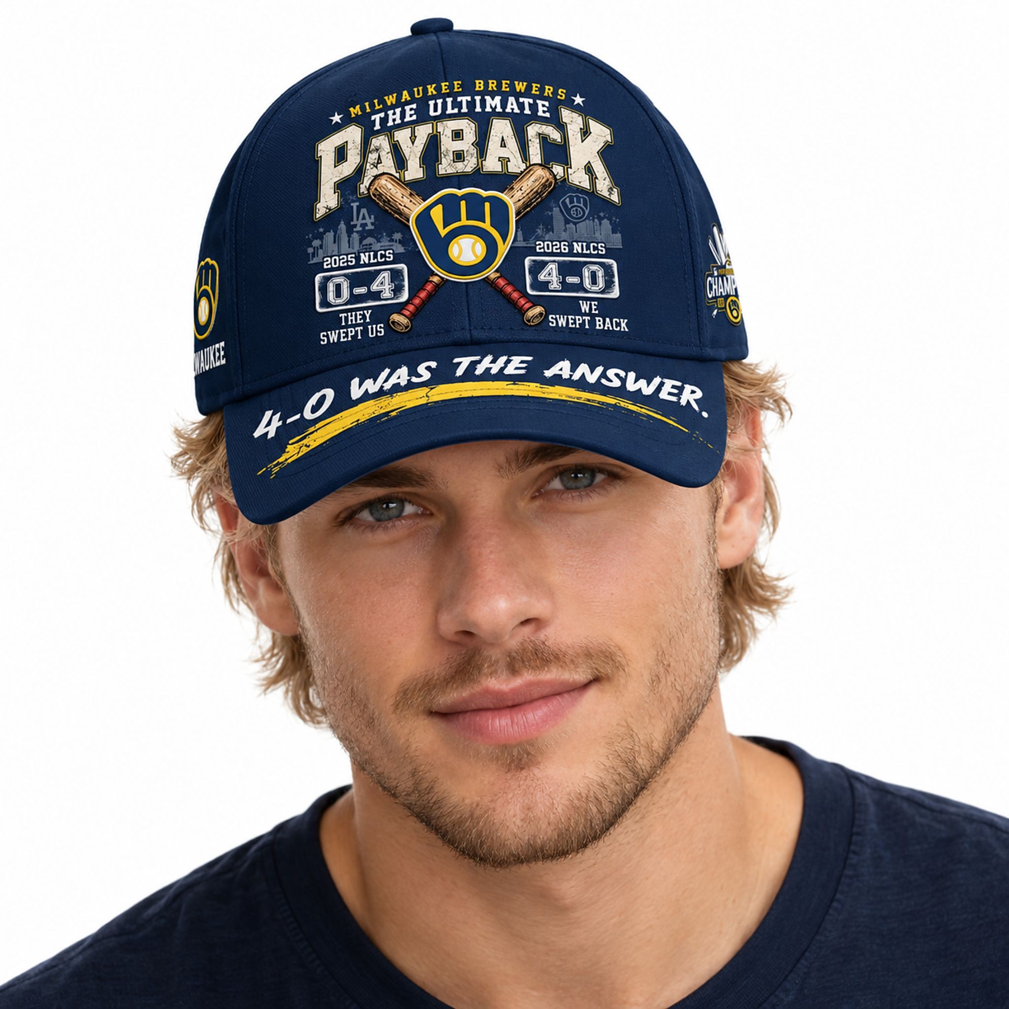 Brewers The Ultimate Payback NLCS 4 0 Was the Answer 2026 Hat Brewers The Ultimate Payback NLCS 4 0 Was the Answer 2026 Hat