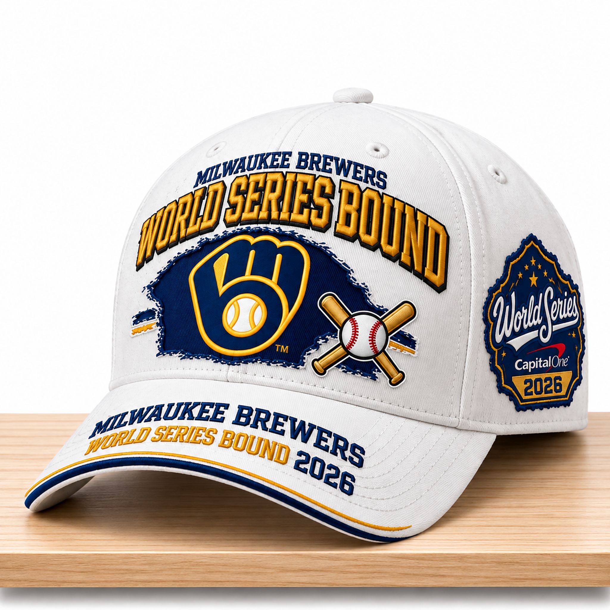 Brewers World Series Bound Distressed 2026 Hat 1 Brewers World Series Bound Distressed 2026 Hat 2