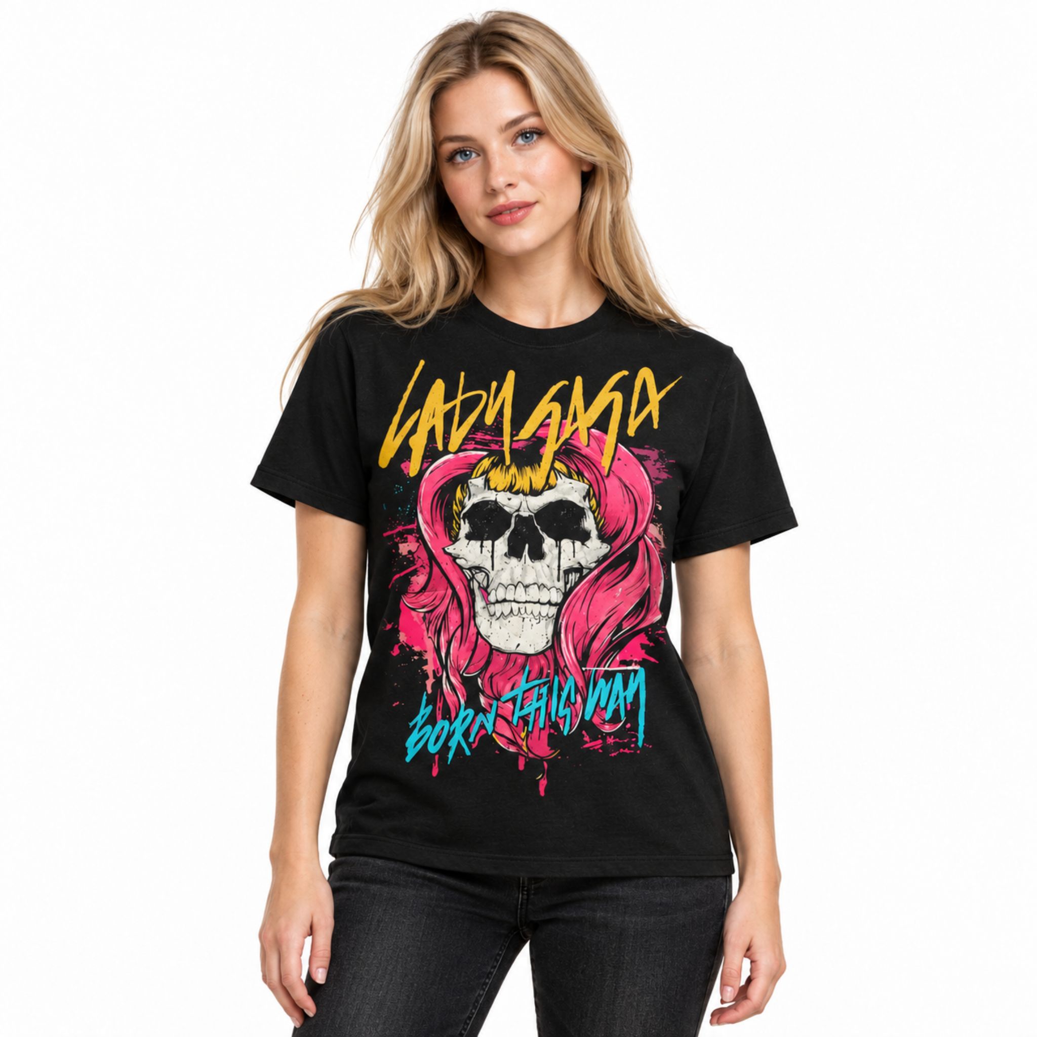 Bruno Mars Lady Gaga Born This Way Skull Shirt 2 Bruno Mars Lady Gaga Born This Way Skull Shirt