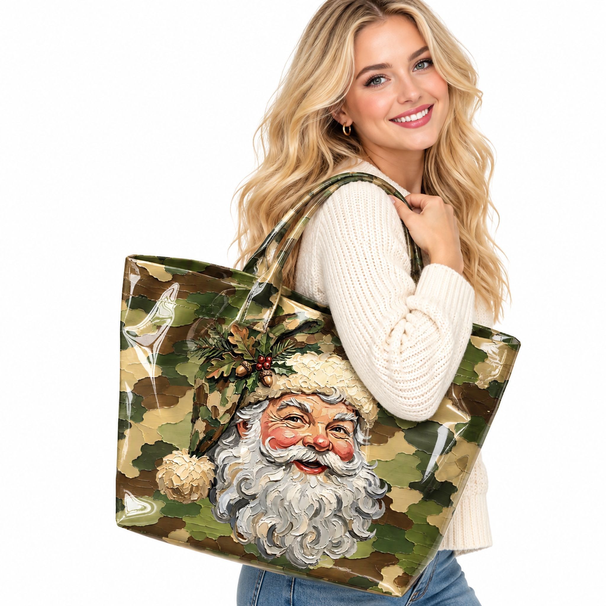 Camo Santa Christmas 2026 Tote Bag Camo Santa Christmas 2026 Tote Bag