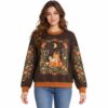 Cat Reading Book Floral Moon Christmas 2026 Ugly Sweater 3 Cat Reading Book Floral Moon Christmas 2026 Ugly Sweater