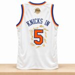 Chase Jordan NY Knicks In 5 Gold Signatures Basketball Jersey