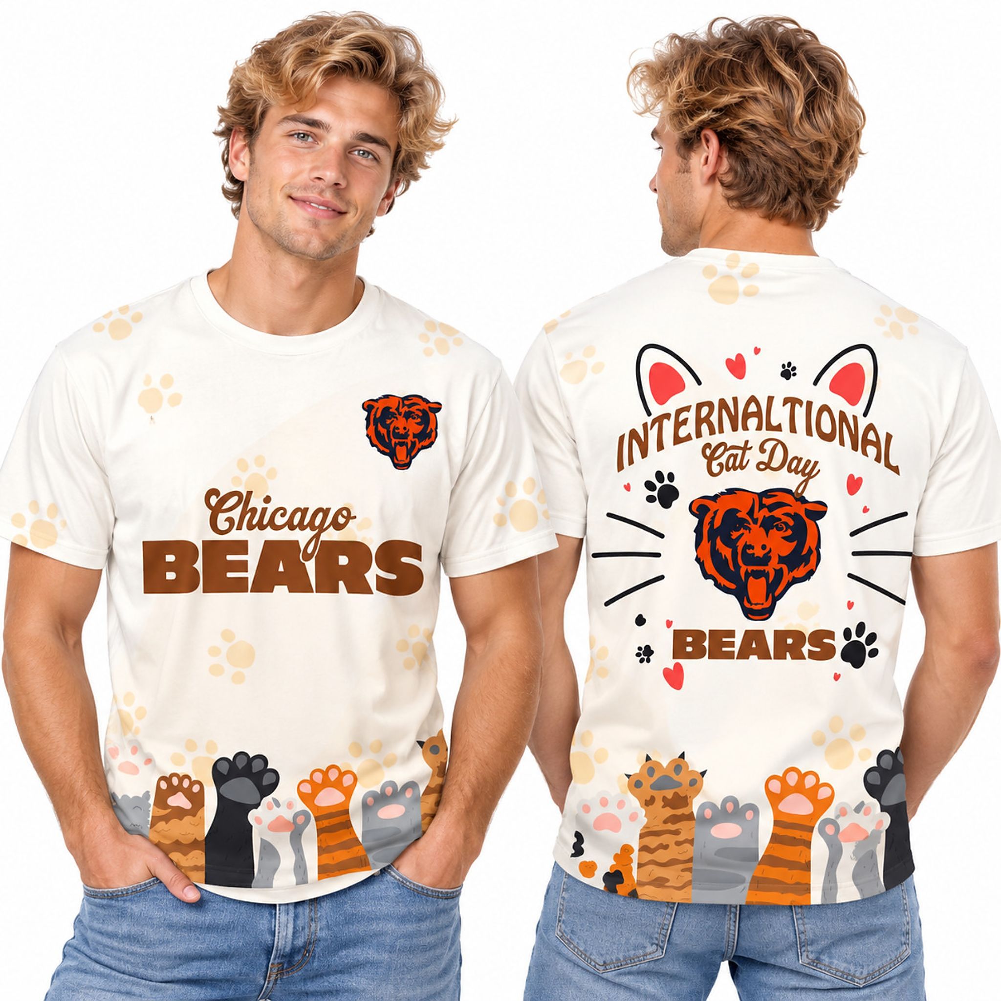 Chicago Bears International Cat Day 2026 Shirt Chicago Bears International Cat Day 2026 Shirt