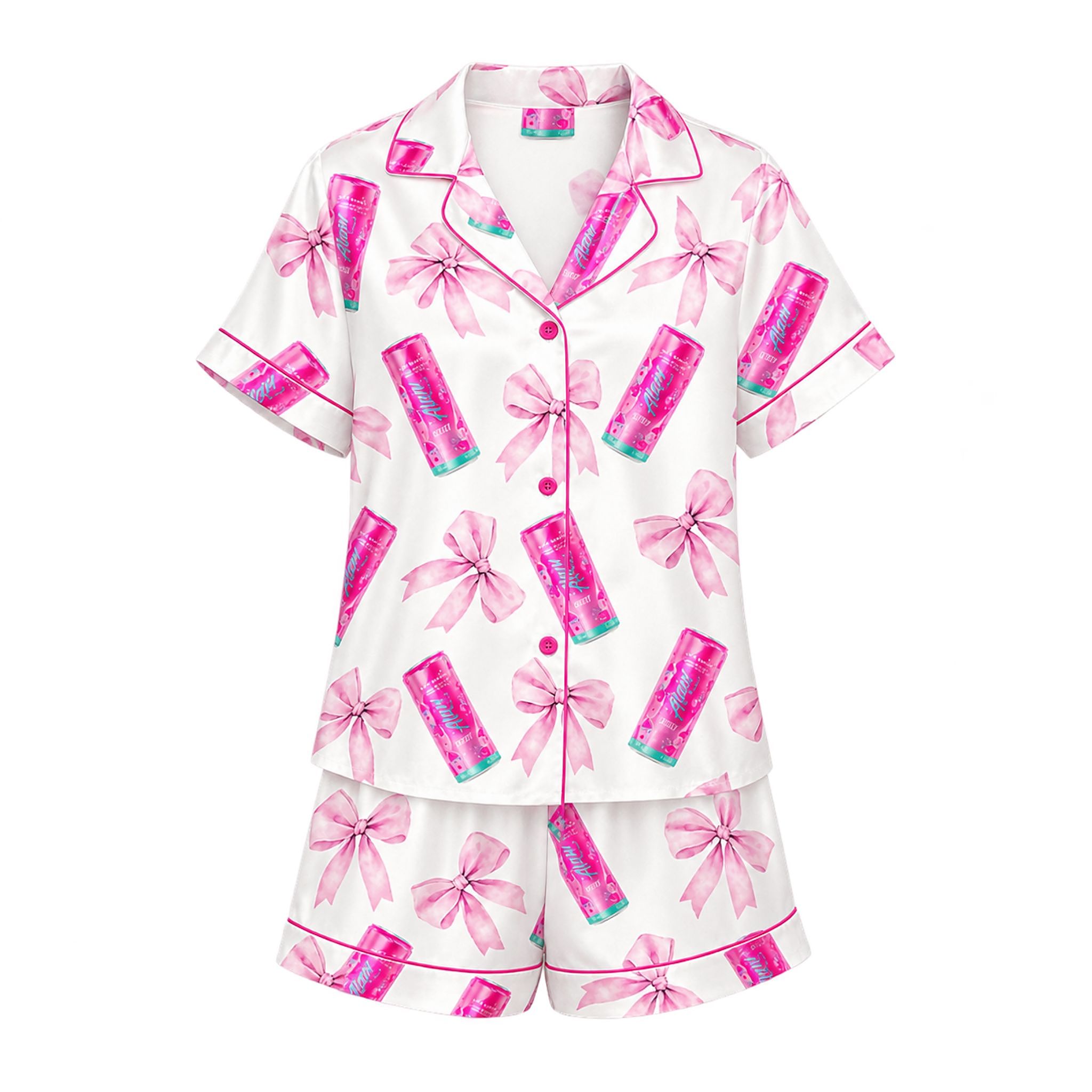Coquette Energy Drinks Satin Pajama Set 1 Coquette Energy Drinks Satin Pajama Set 2