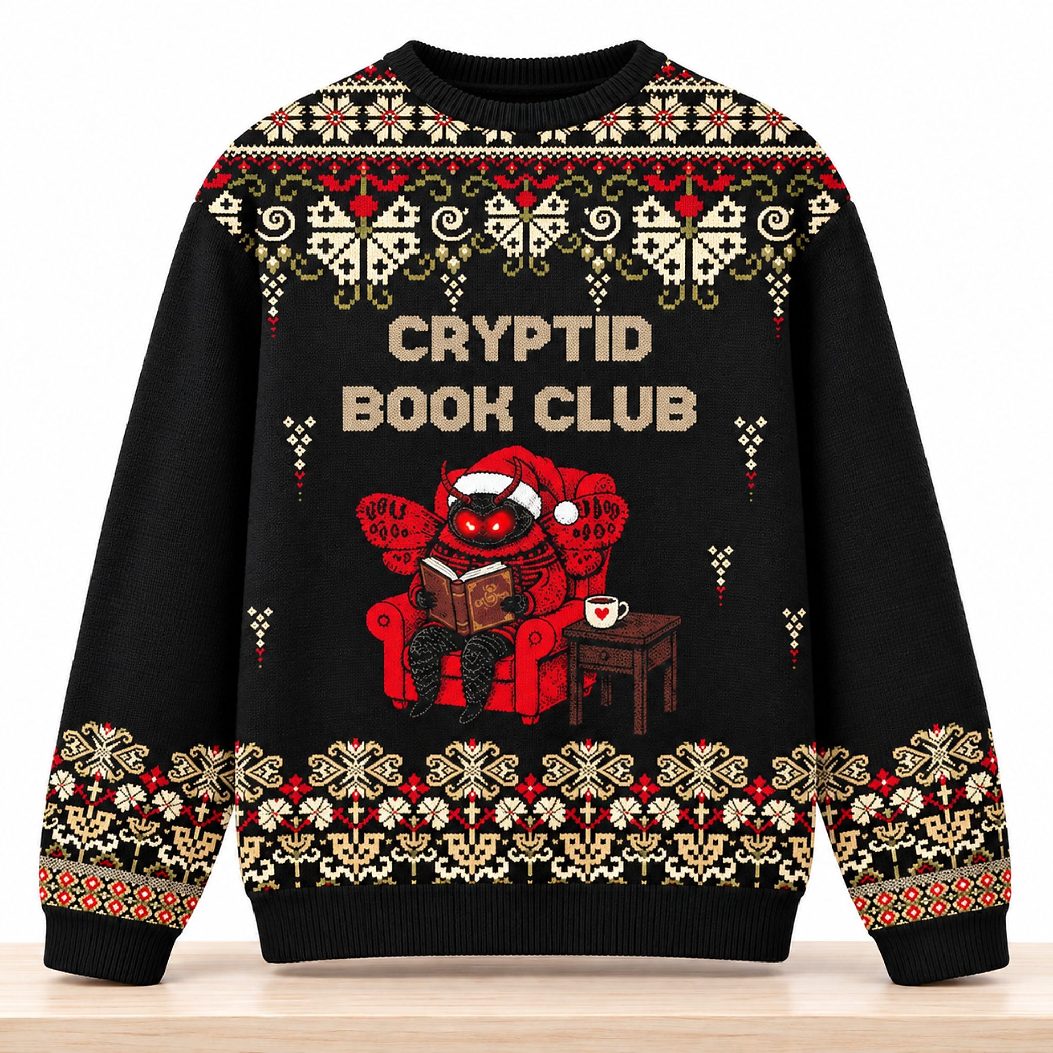 Cryptid Book Club Christmas 2026 Ugly Sweater 1 Cryptid Book Club Christmas 2026 Ugly Sweater 2