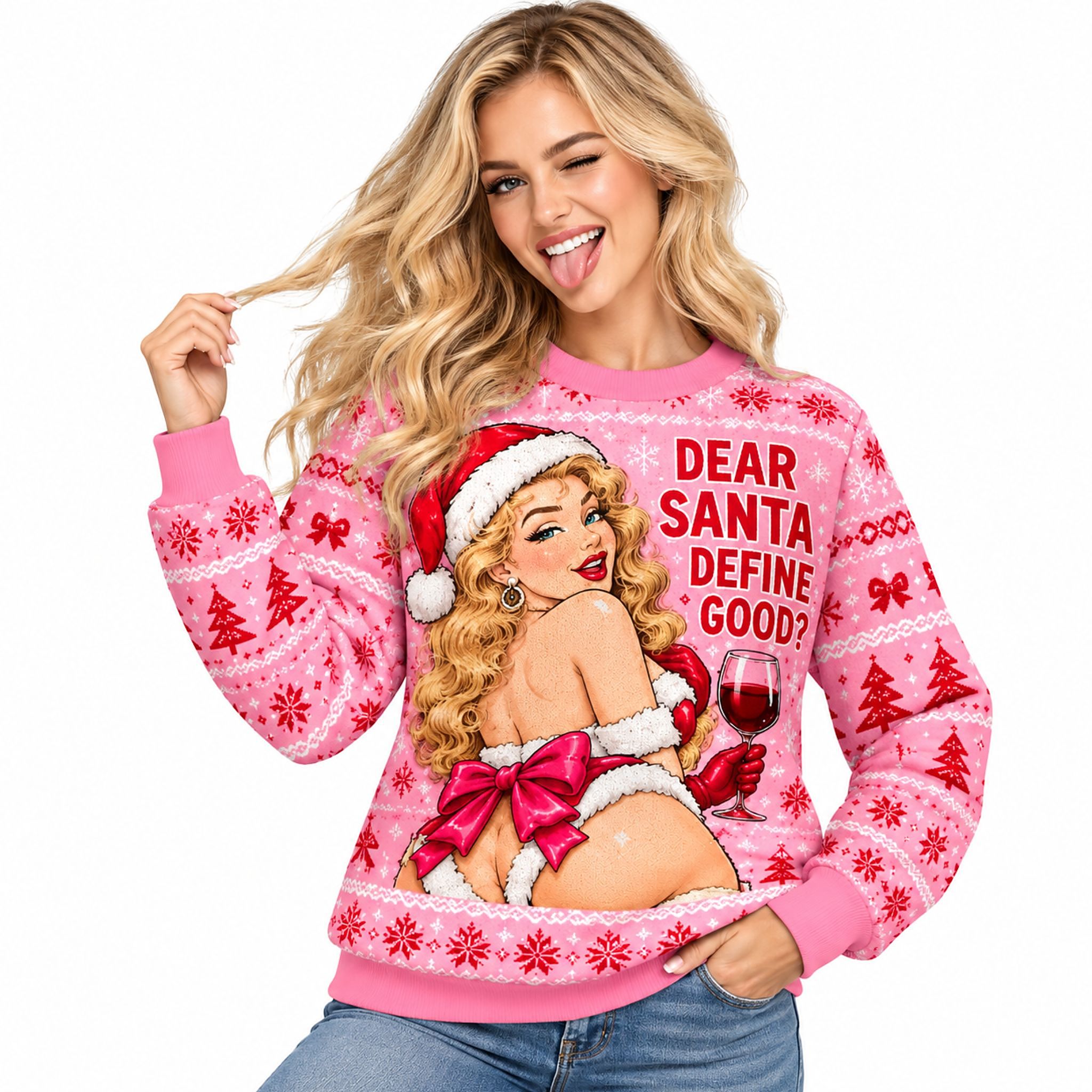 Dear Santa Define Good Christmas 2026 Ugly Sweater Dear Santa Define Good Christmas 2026 Ugly Sweater