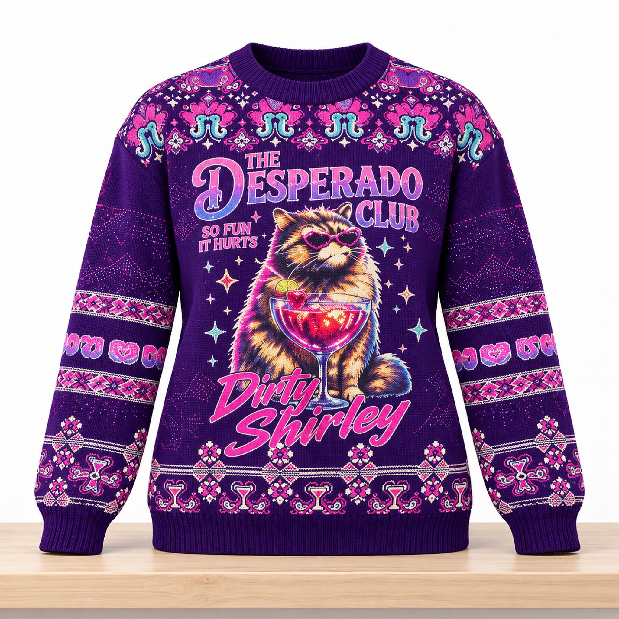 Dirty Shirley The Desperado Club Christmas 2026 Ugly Sweater 1 Dirty Shirley The Desperado Club Christmas 2026 Ugly Sweater 2