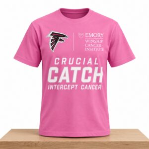Falcons Emory Winship Cancer Institute Crucial Catch Intercept Cancer Pink Shirt 2